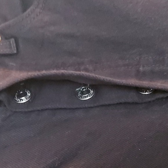 Levi's Premium Wedgie Straight Hidden Button Fly Jeans Big E Black Size 27 - Picture 10 of 11